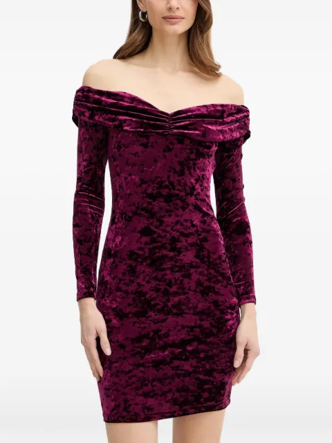 GUESS USA off-shoulder mini dress Purple W6PK1MKJ170