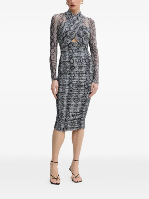 Bardot Aliyah cutout snake print dress Grey 56305DB3