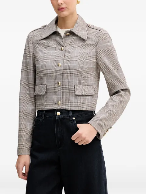 GUESS USA check button cropped jacket Neutrals W6RL55WL442