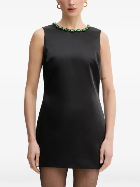 Bardot Audria Diamante jewel neckline dress Black 60171DB