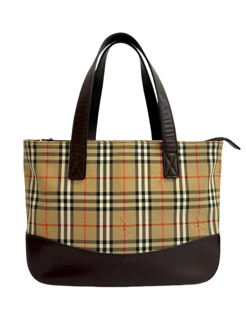 Burberry Pre-Owned 2000-2017 Haymarket Check Canvas tote bag Brown P7JPM7W9YNC7Y3XP