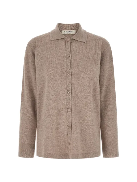 'S Max Mara SmmGatti shirt collar button cardigan Brown 2619341011600
