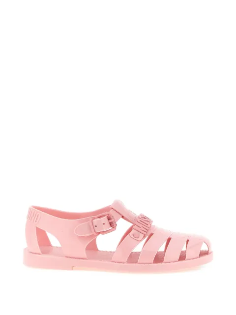 Moschino logo appliqué sandals Pink MA16501G1OM22600