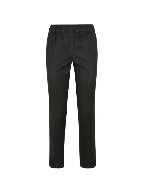 Enes elasticated-waist leather trousers Black RELAX5CMPLONGEKHAKI