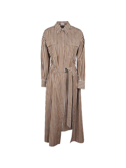 Brunello Cucinelli striped midi shirt dress Neutrals MH749A5465C003