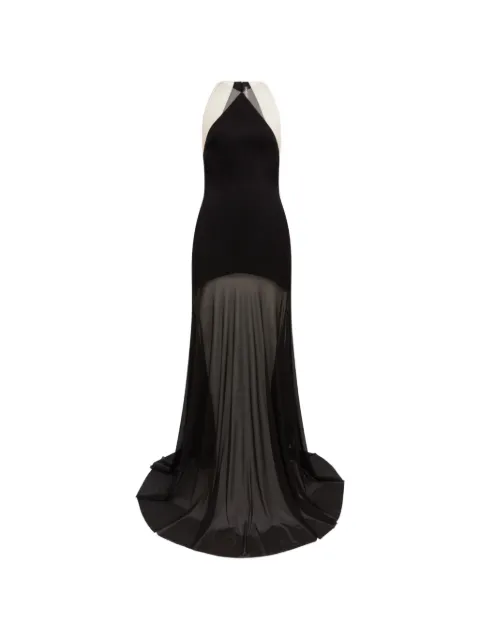 David Koma halterneck maxi dress Black SS26DK12DLASATIBLACK