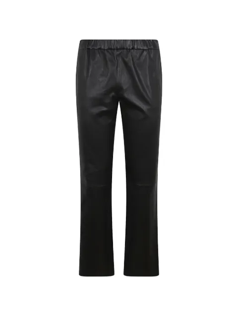 Enes elasticated-waist leather trousers Black RELAXBOOTPLONGE
