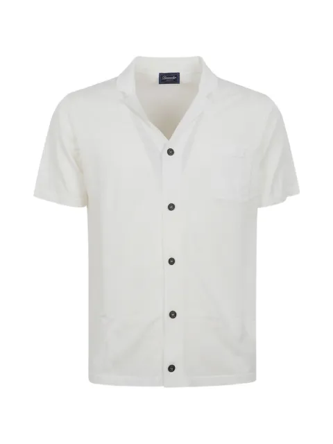 Drumohr notched-collar short-sleeve shirt Neutrals D0GN621120