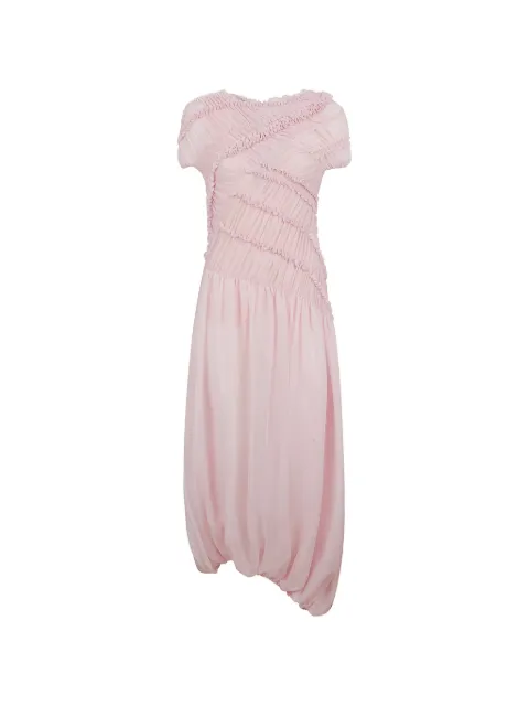 Magda Butrym ruched ruffled dress Pink 31752606
