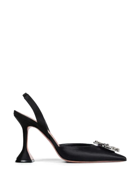 Amina Muaddi Begum Sling embellished slingback pumps Black SB003095T003