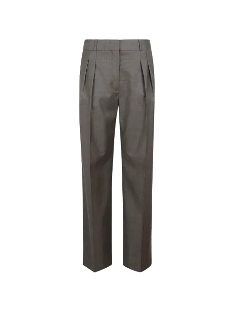 Loulou Sbiru pleated straight-leg trousers Brown SBIRUSTRAIGHTDARK