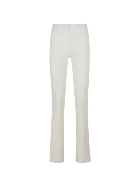Stouls lambskin panelled straight trousers White ICHAMPLONGEJASMIN