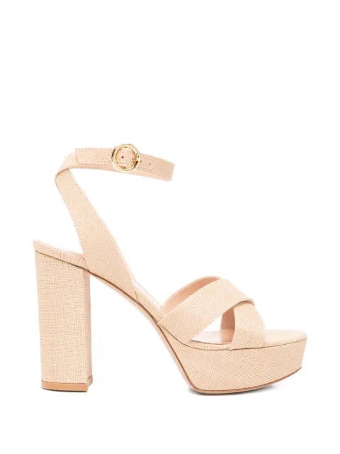 Gianvito Rossi criss-cross platform sandals Neutrals G3262170RICHAI