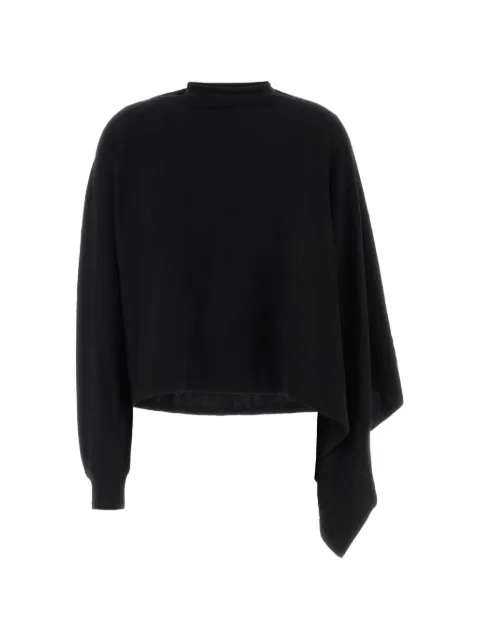Jil Sander draped-detail sweater Black J01GP0129J14827