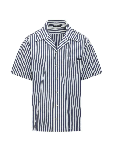 Dolce & Gabbana Hawaii striped shirt Blue G5JH9TFR52G