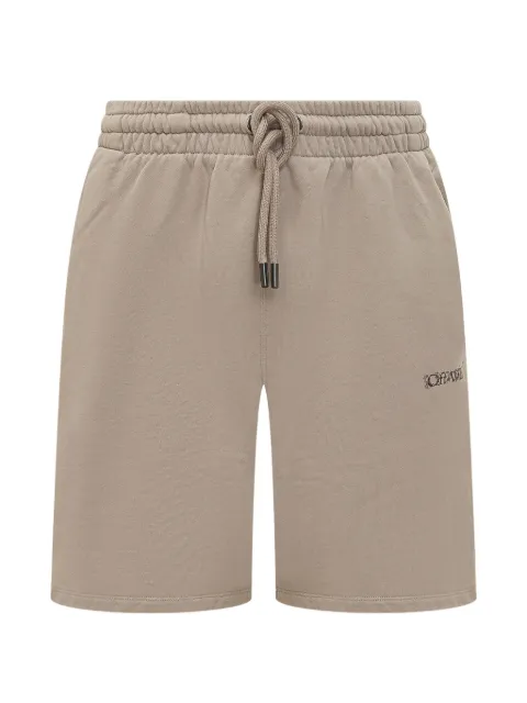 Off-White drawstring heraldic print shorts Neutrals 44MCI013S26F009250