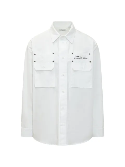 Off-White Type Arrow overshirt White OMGE04VS26FAB0011000