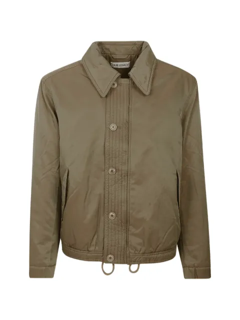 OUR LEGACY button-up padded jacket Green M2261ATS