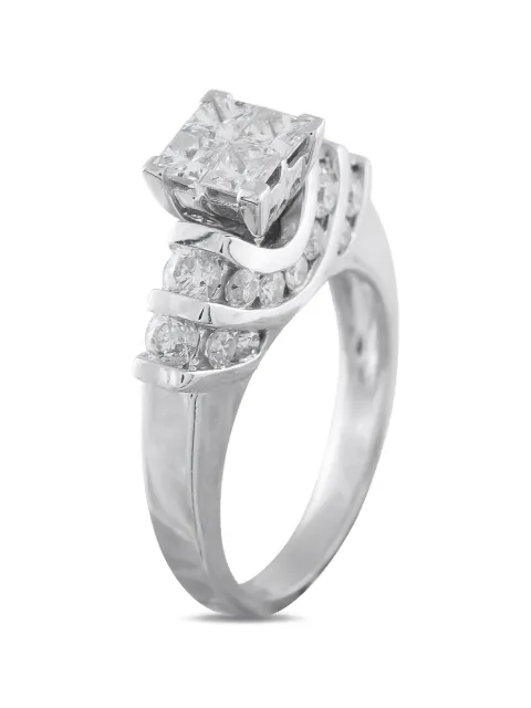 LB Exclusive 14K white gold diamond ring Silver MF10011626