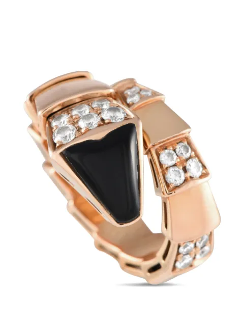 Bvlgari Pre-Owned Serpenti Viper diamond ring Pink BV37012826