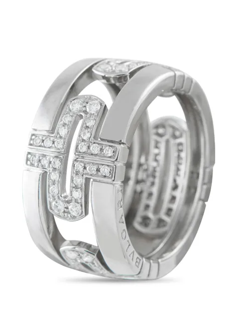 Bvlgari Pre-Owned Parentesi diamond ring Silver BV10012226