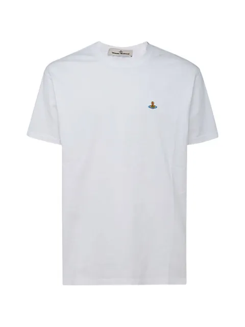 Vivienne Westwood Orb logo-embroidered T-shirt White 3G010013J001MA401