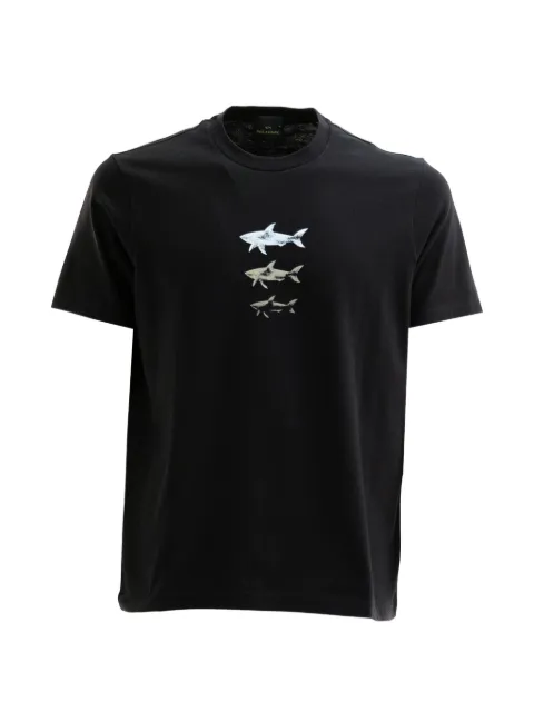 Paul & Shark shark-print T-shirt Black 26411048