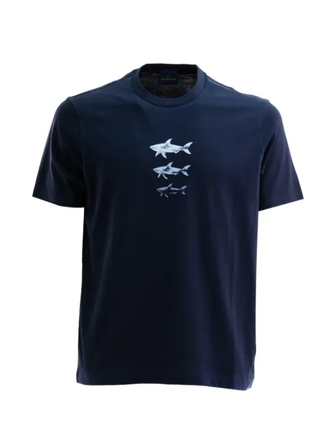 Paul & Shark shark-print T-shirt Blue 26411048