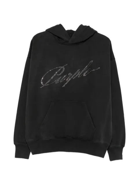 Purple Brand crystal-logo hoodie Grey M4199MWBC326