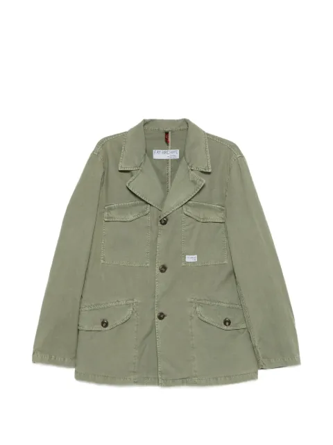 Fay logo-patch jacket Green MAM1952080TRR6