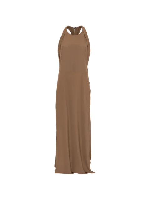 Blumarine halterneck maxi dress Brown 2A778A