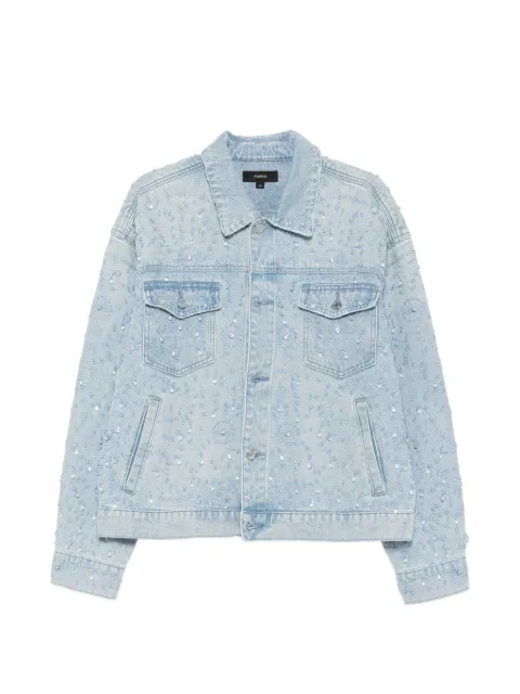 Purple Brand crystal-embellished denim jacket Blue M0027PJSB326