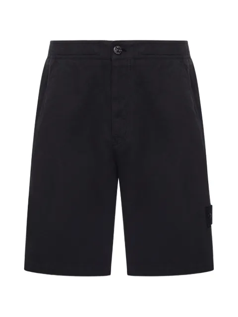 Stone Island L100003 cotton linen canvas_S.I.Ghost bermuda shorts Black L1S15L100003S0F36