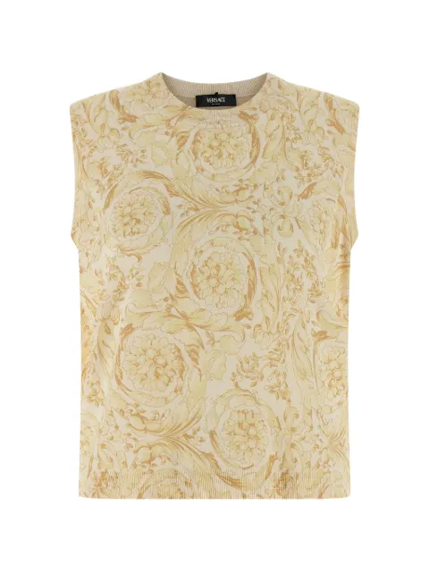 Versace Barocco patterned vest Gold 10230221A17015