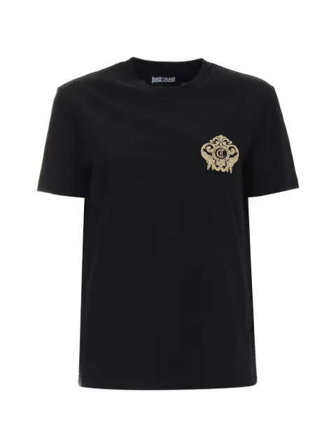 Just Cavalli embellished T-shirt Black 80PAHE15CJ110