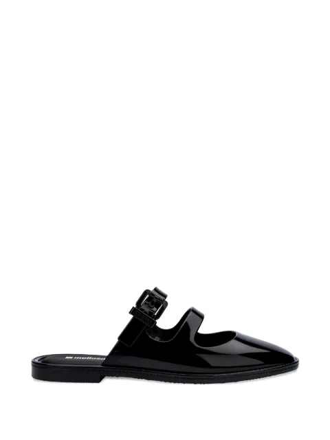 Melissa Anastasia buckle-strap flat mules Black 36122