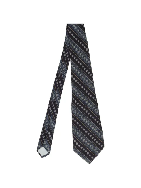 Saint Laurent Pre-Owned patterned silk tie Blue 16122505