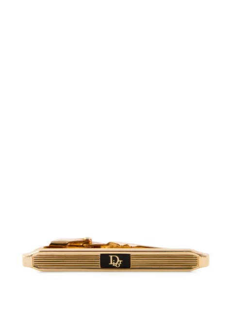 Christian Dior Pre-Owned 1980s logo-detail tie link Gold 15016378