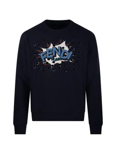 FENDI cotton sweatshirt Blue FY0178AW0Y