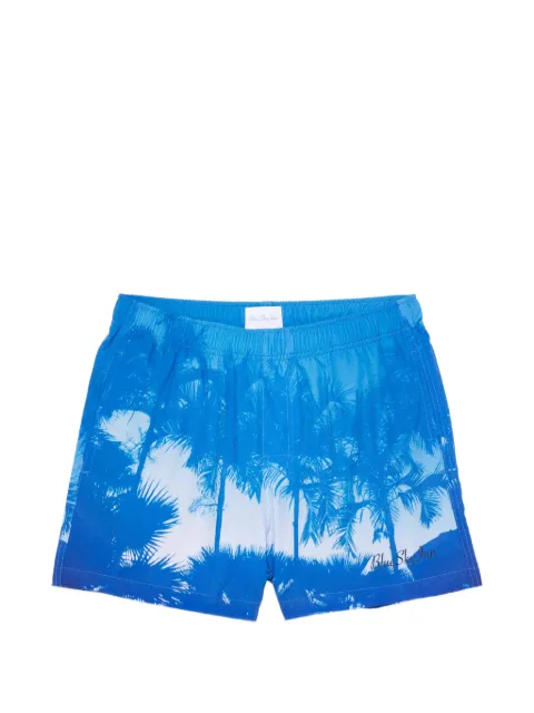 BLUE SKY INN palm print swim shorts Blue BS026SW002