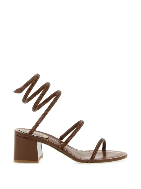 René Caovilla Cleo coiled-strap leather sandals Brown C12703050RN01X033