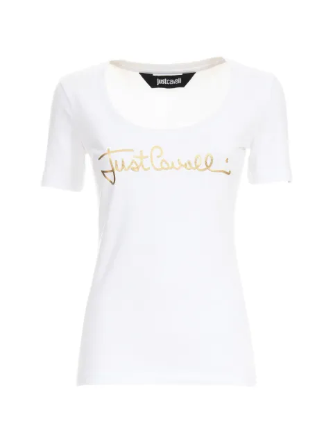 Just Cavalli short-sleeve round-neck T-shirt White 80PAHT02CJ502