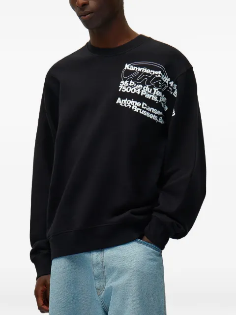 Arte Antwerp Address logo-print sweatshirt Black SS26160C