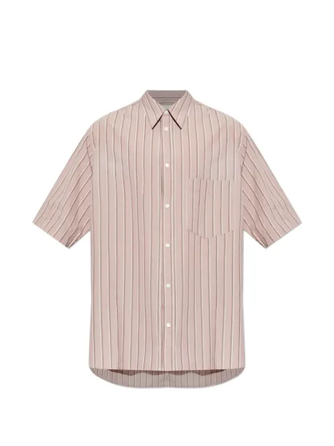 MARANT Labilio striped chest-pocket shirt Pink CH0085HED1I05H