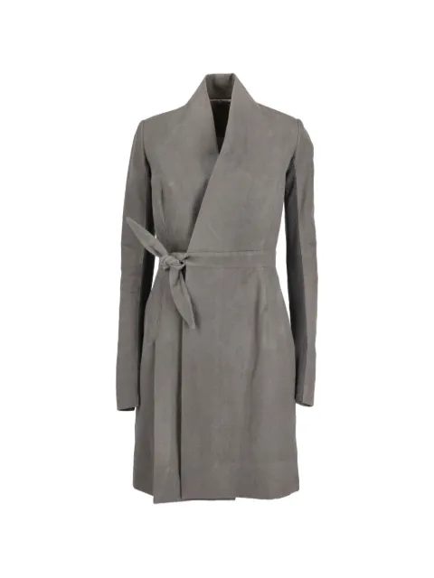 Rick Owens Vintage 2009 V-neck belted coat Grey MR3010243