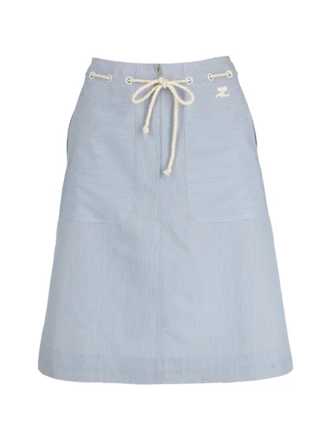 Courrèges Pre-Owned drawstrings zip skirt Blue MR12072539