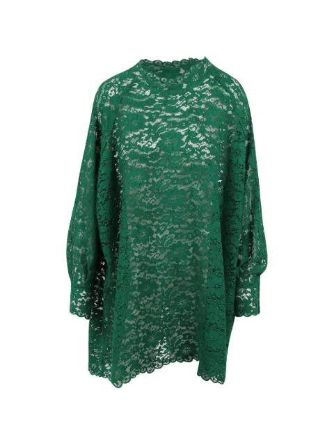Gianluca Capannolo lace-embroidered scalloped-edge dress Green 26ET6611200
