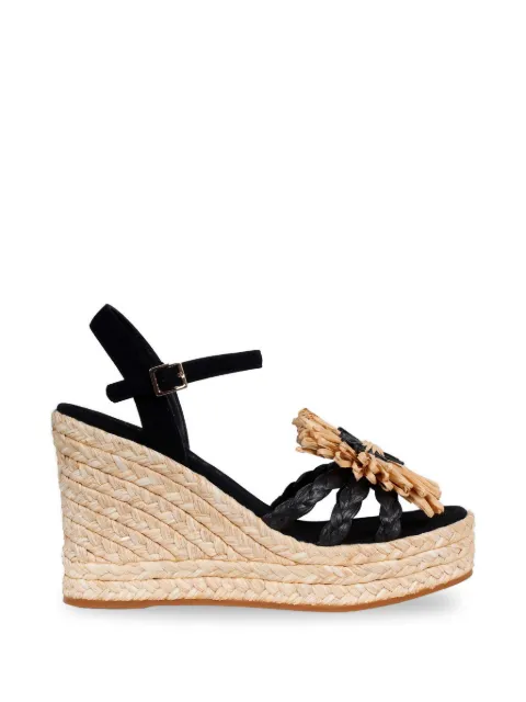 Palomitas By Paloma Barcelò Fannie braided floral sandals Black 311701