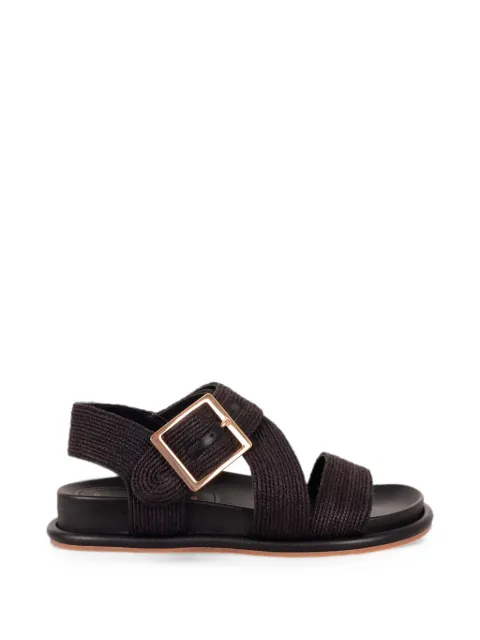 Palomitas By Paloma Barcelò Catalina buckle-fastening raffia-effect sandals Brown 311304