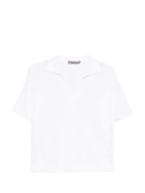 D.Exterior V-neck top White 62024